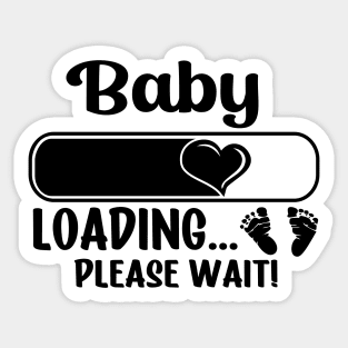 Baby Loading (black text) Sticker